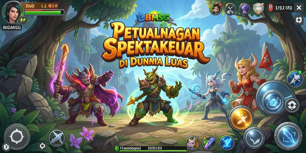 Screenshot gameplay BIGMSG menunjukkan suasana petualangan yang seru dan menantang.
