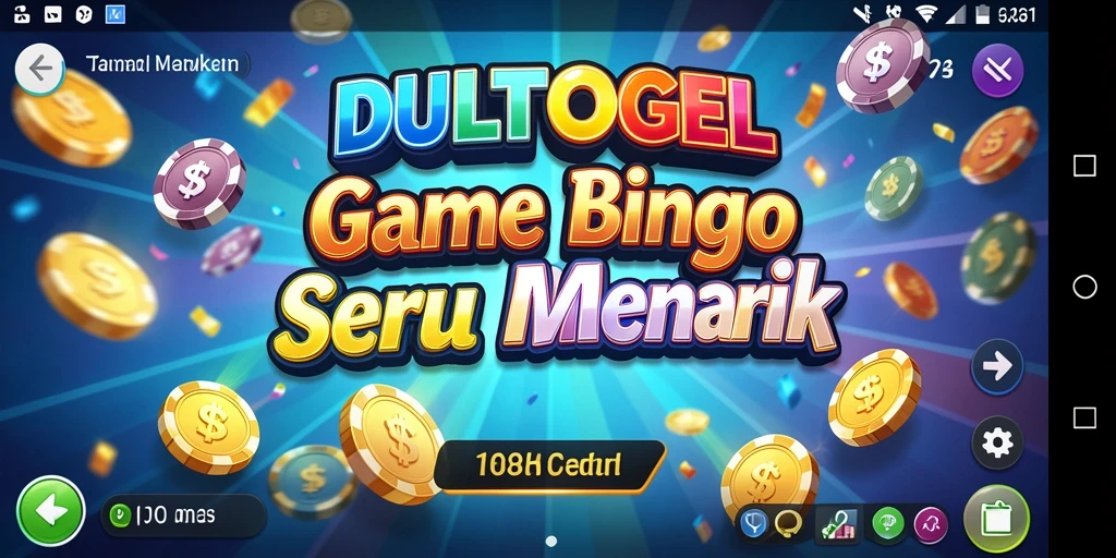 Tampilan menarik dari gameplay Bingo DULTOGEL yang menyenangkan.