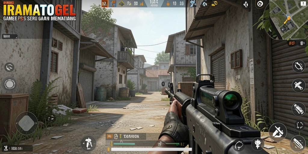 Screenshot gameplay IRAMATOGEL menampilkan aksi menegangkan FPS.