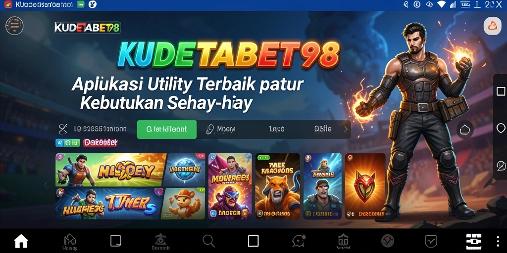 Tampilan antarmuka utama aplikasi KUDETABET98 yang sederhana dan fungsional.