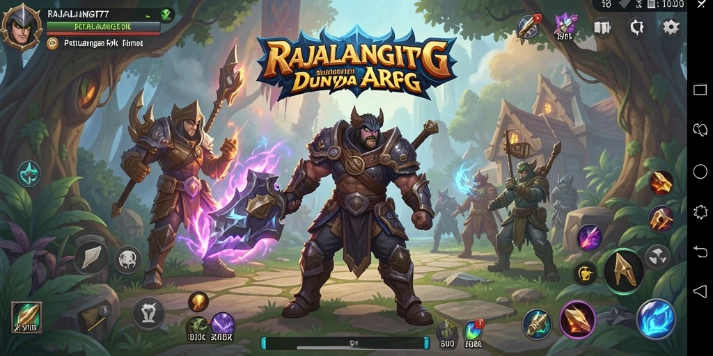 Tampilan gameplay menarik dan aksi pertarungan yang seru di RAJALANGIT77.