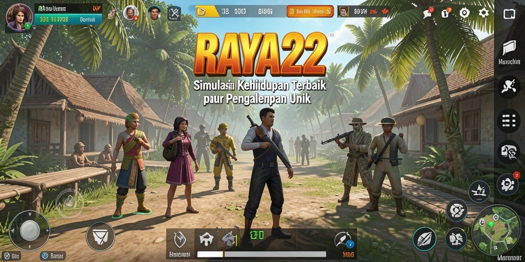 Screenshot utama menampilkan karakter dan lingkungan dalam gameplay Simulation.