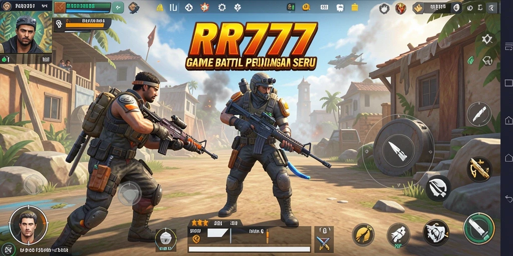 Tampilan gameplay RR777 yang menegangkan dalam mode Battle Royale.